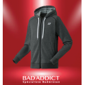 YONEX YW0016 VESTE WOMEN'S FULL ZIP HOODIE CHARCOAL 