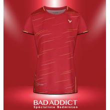 VICTOR T-SHIRT T-24100 WOMEN C ROUGE