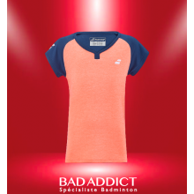 BABOLAT PLAY CAP SLEEVE TOP GIRL FLUO STRIKE 