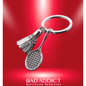 PORTE CLE VOLANT BADMINTON ET RAQUETTE 